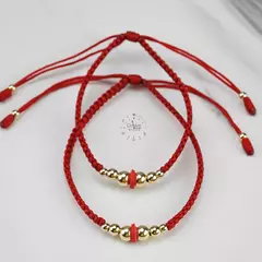 PULSERAS DE AMOR Y PROTECCIÓN CON BALINES DE ORO LAMINADO 18K