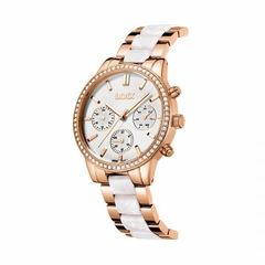 RELOJ LOIX L1219 ORO ROSA CON BLANCO - comprar online