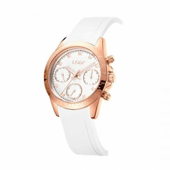 RELOJ LOIX L1244-3 BLANCO CON ORO ROSA - comprar online