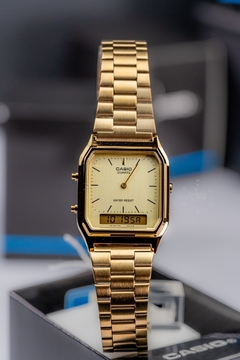 Reloj Casio AQ-230GA-9D - Elegancia Clásica, Dorado en internet