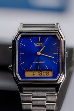 Reloj Casio AQ-230GG-2A - Estilo Clásico en Negro Cromado en internet