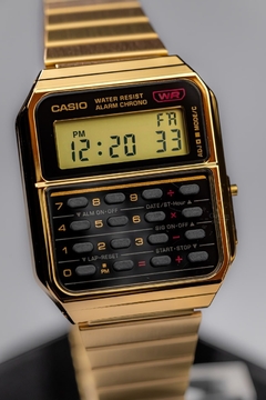 Reloj Casio CA-500WEG-1A - Elegancia Metálica con Funcionalidad Retro - GOLDEN STORE