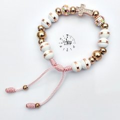 Pulsera Cruz con Acero y Neopreno.