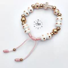 Pulsera Cruz con Acero y Neopreno.