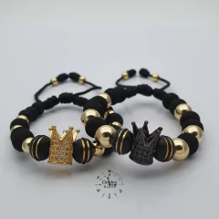 PULSERAS PARA PAREJA CORONAS