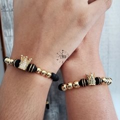 PULSERA PARA PAREJAS NEOPRENO ACERO
