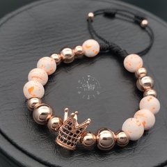 PULSERA CORONA NEOPRENO RODIO