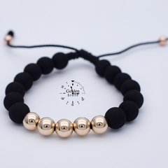 PULSERA NEOPRENO / ORO LAMINADO 18K