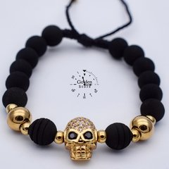 PULSERA NEOPRENO / ACERO INOXIDABLE CALAVERA