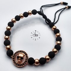 PULSERA NEOPRENO / ACERO INOXIDABLE CALAVERA