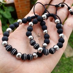 Pulseras para pareja Neopreno / Acero