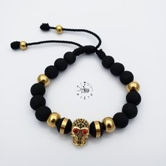 PULSERA NEOPRENO / ACERO INOXIDABLE CALAVERA