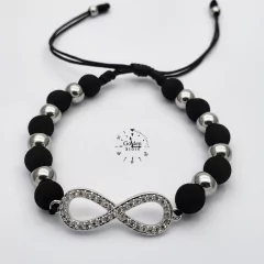 PULSERA NEOPRENO / ACERO INOXIDABLE INFINITO
