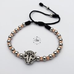 PULSERA ACERO INOXIDABLE LEOPARDO DAMA