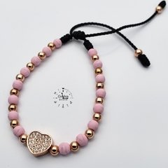 PULSERA CORAZON NEOPRENO / ACERO INOXIDABLE