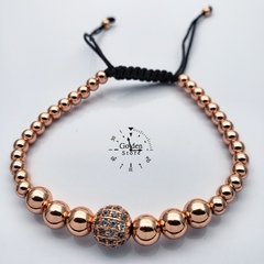 PULSERA BOLA DE MICROZIRCON ACERO INOXIDABLE