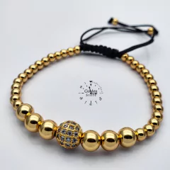 PULSERA BOLA DE MICROZIRCON ACERO INOXIDABLE