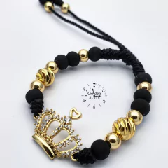 PULSERA QUEEN NEOPRENO / ACERO INOXIDABLE