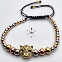 PULSERA LEOPARDO ACERO INOXIDABLE