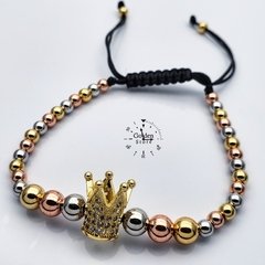 PULSERA CORONA ACERO INOXIDABLE