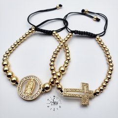 PULSERAS PARA PAREJAS VIRGEN / CRUZ