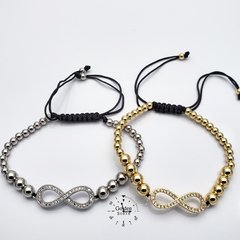 PULSERA EN PAREJA INFINITOS ACERO INOXIDABLE