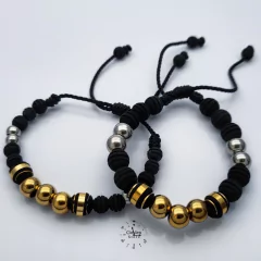 PULSERAS PARA PAREJAS NEOPRENO / ACERO INOXIDABLE
