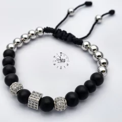 PULSERA ONIX MATE / ACERO INOXIDABLE