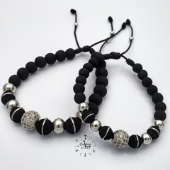 PULSERAS PARA PAREJAS BOLA DE MICROZIRCON