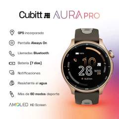 Cubitt AURA Pro Smartwatch AMOLED - Marrón Moca - GOLDEN STORE