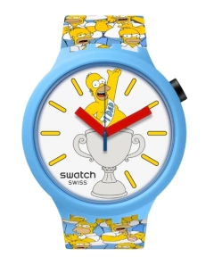 Reloj Swatch SB05Z100 The Simpsons Collection: BEST. DAD. EVER.