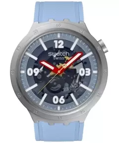 Reloj Swatch SB07S122 – Big Bold Azul Transparente 47mm Cuarzo Silicona 3 ATM - comprar online