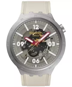 Reloj Swatch SB07S125 – Big Bold Beige Transparente 47mm Cuarzo Silicona 3 ATM - comprar online