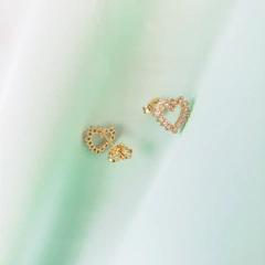 Arete Topo corazón circonias
