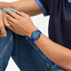 Reloj Swatch BRILLIANTLY BLUE SO29S102 Azul Transparente en internet