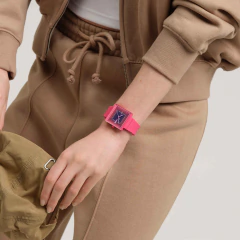 Reloj Swatch SQUARELY BERRY SO34R700 Bioceramic Rosa en internet