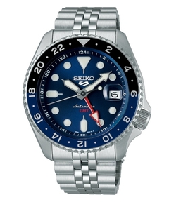 Reloj Seiko 5 Sports GMT Automático - Esfera Azul y Negro para Hombre (ModeloSSK003K1)