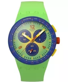 RelojSwatch SUSG101 – Chrono Originals Verde Multicolor 42mm Cuarzo Silicona 3 ATM - comprar online