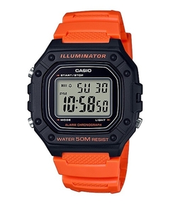 Reloj Casio W-218H-4B2V naranja digital 