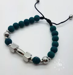 PULSERA NEOPRENO / ACERO INOXIDABLE MANCUERNA