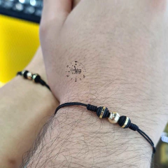 PULSERAS PARA PAREJA BALIN ORO LAMINADO 18K