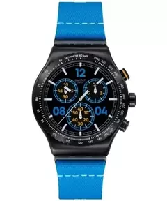 Reloj Swatch YVB100 – Irony Chrono Azul y Negro 43mm Acero PVD Textil 3 ATM - comprar online