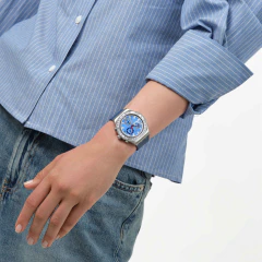 Reloj Swatch SKY REFLECTIVE YVS541 Cronógrafo Acero Inoxidable Azul en internet