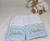 Kit 2 Fraldas de boca personalizados verde e bege chevron
