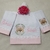 Kit fraldinhas de boca e ombro personalizadas ursinha rosa
