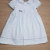 Imagem do Vestido branco batizado gola e manga rendinha