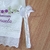 Kit batizado toalha de linho personalizada flores e vela - comprar online