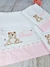 Kit fraldas personalizadas bordado ursinha rosa - Lille Bebê Enxoval, Batizado e Roupas 