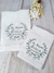 Kit toalha de batismo em linho com fralda personalizada, destacando bordados em verde e detalhes delicados.