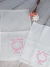 Kit Batismo Toalha de linho personalizada, fralda bordada, embalagem e vela